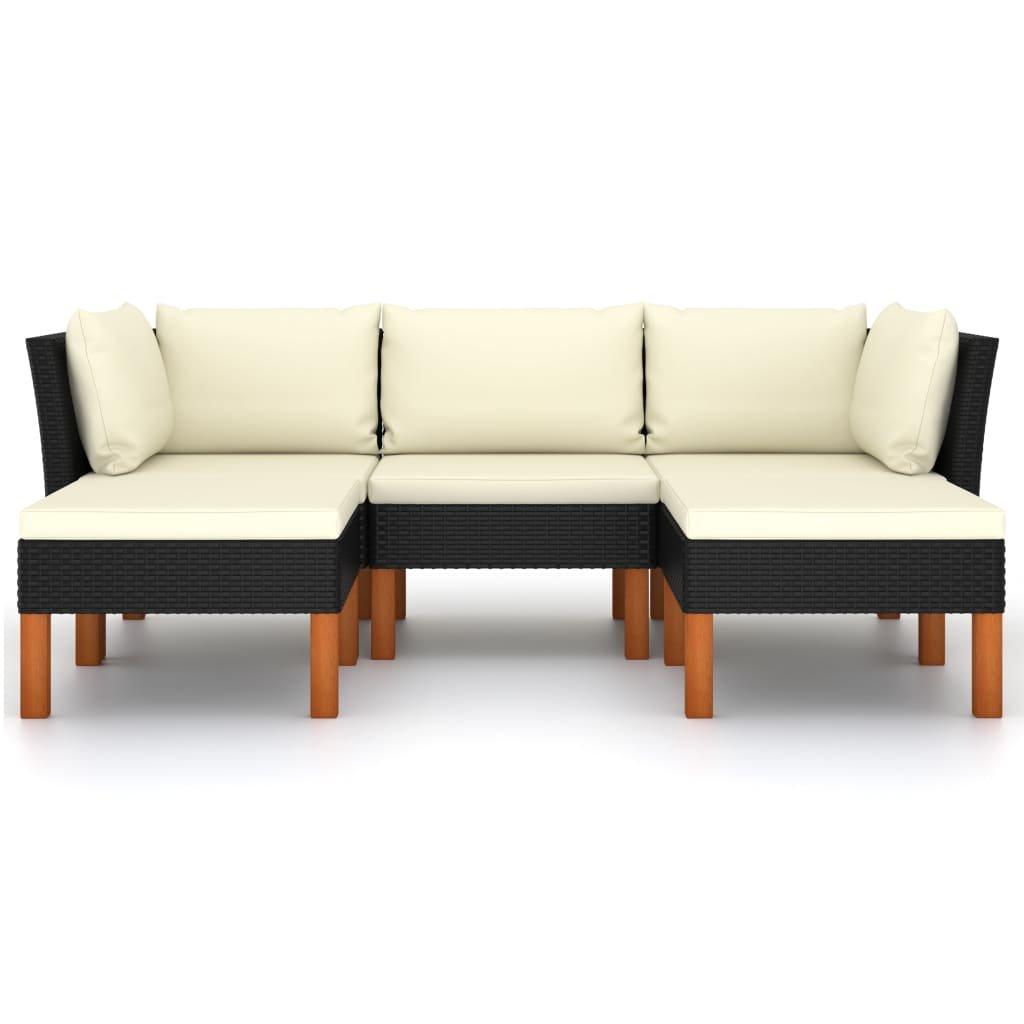 VidaXL Garten-sofa-set poly-rattan  