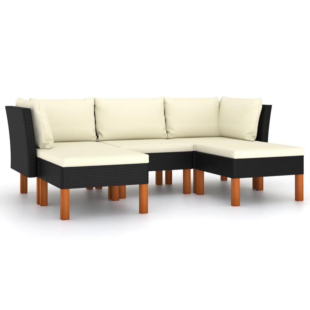 VidaXL Garten-sofa-set poly-rattan  