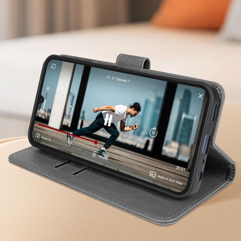 Avizar  Étui Samsung A25 Portefeuille Gris 