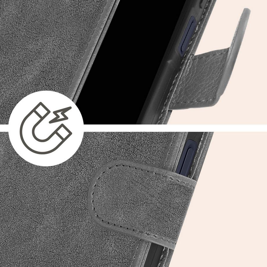 Avizar  Étui Samsung A25 Portefeuille Gris 