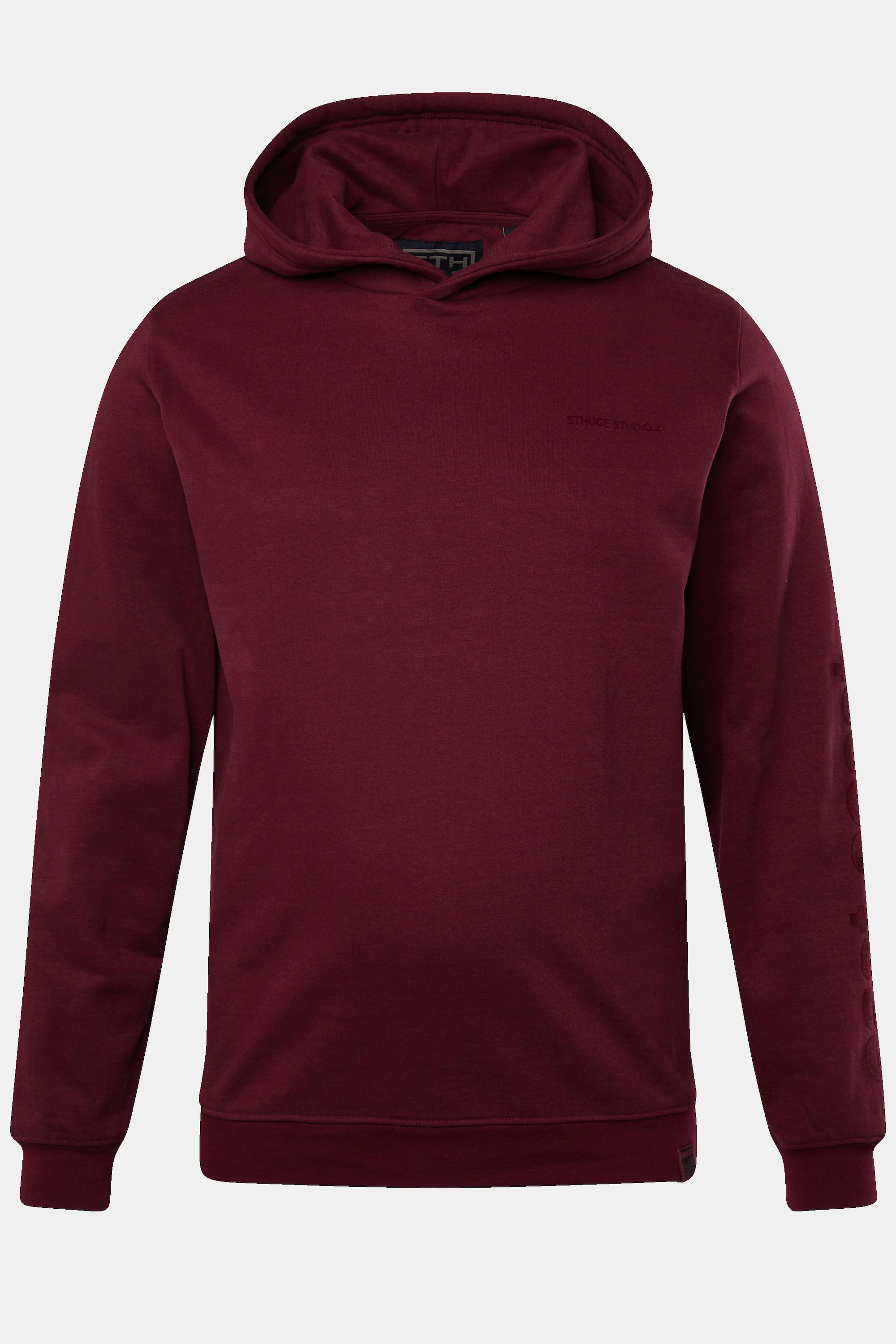 Sthuge  Maglia STHUGE con cappuccio e stampe vino rosso 