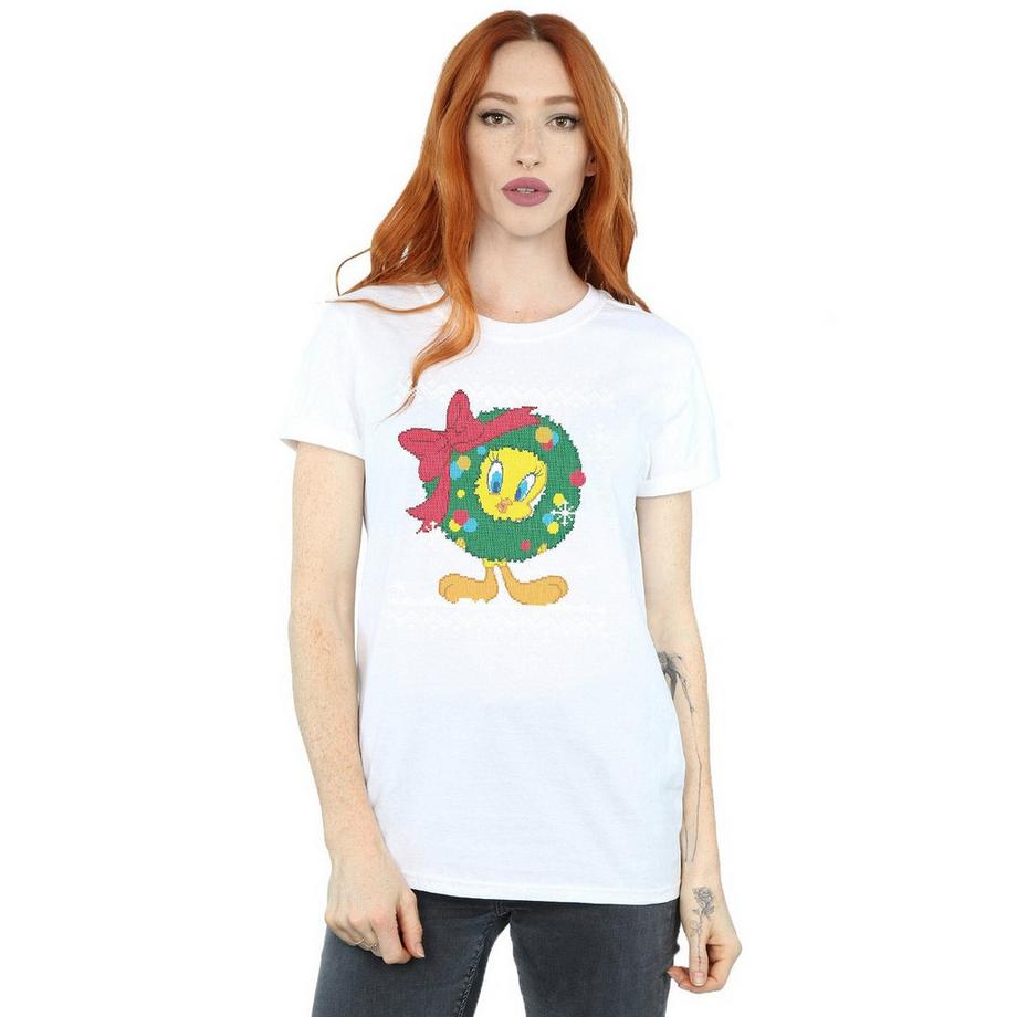 LOONEY TUNES Tweety Pie Christmas Fair Isle T-Shirt  