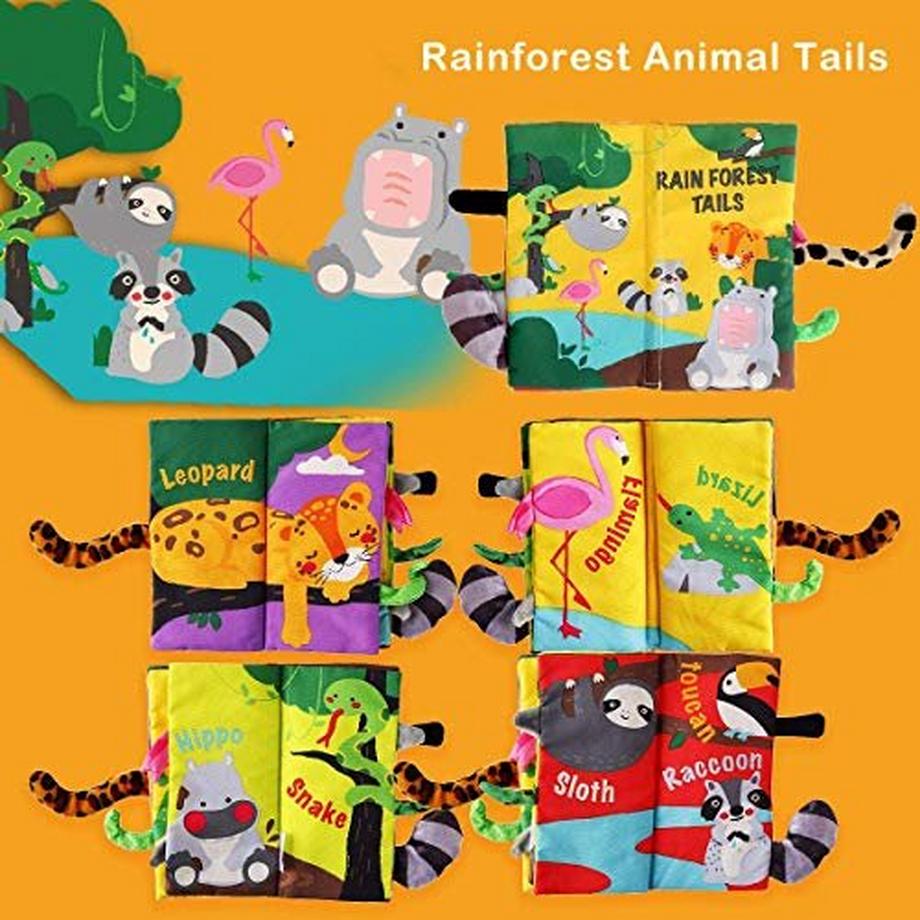 Activity-board  Stoffbuch für Baby, Interaktives Bilderbuch Babyspielzeug Stofftier 