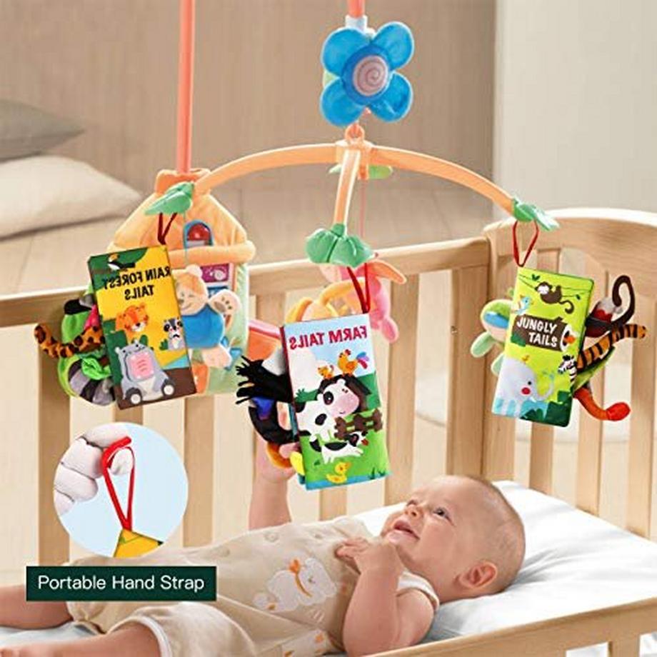 Activity-board  Stoffbuch für Baby, Interaktives Bilderbuch Babyspielzeug Stofftier 