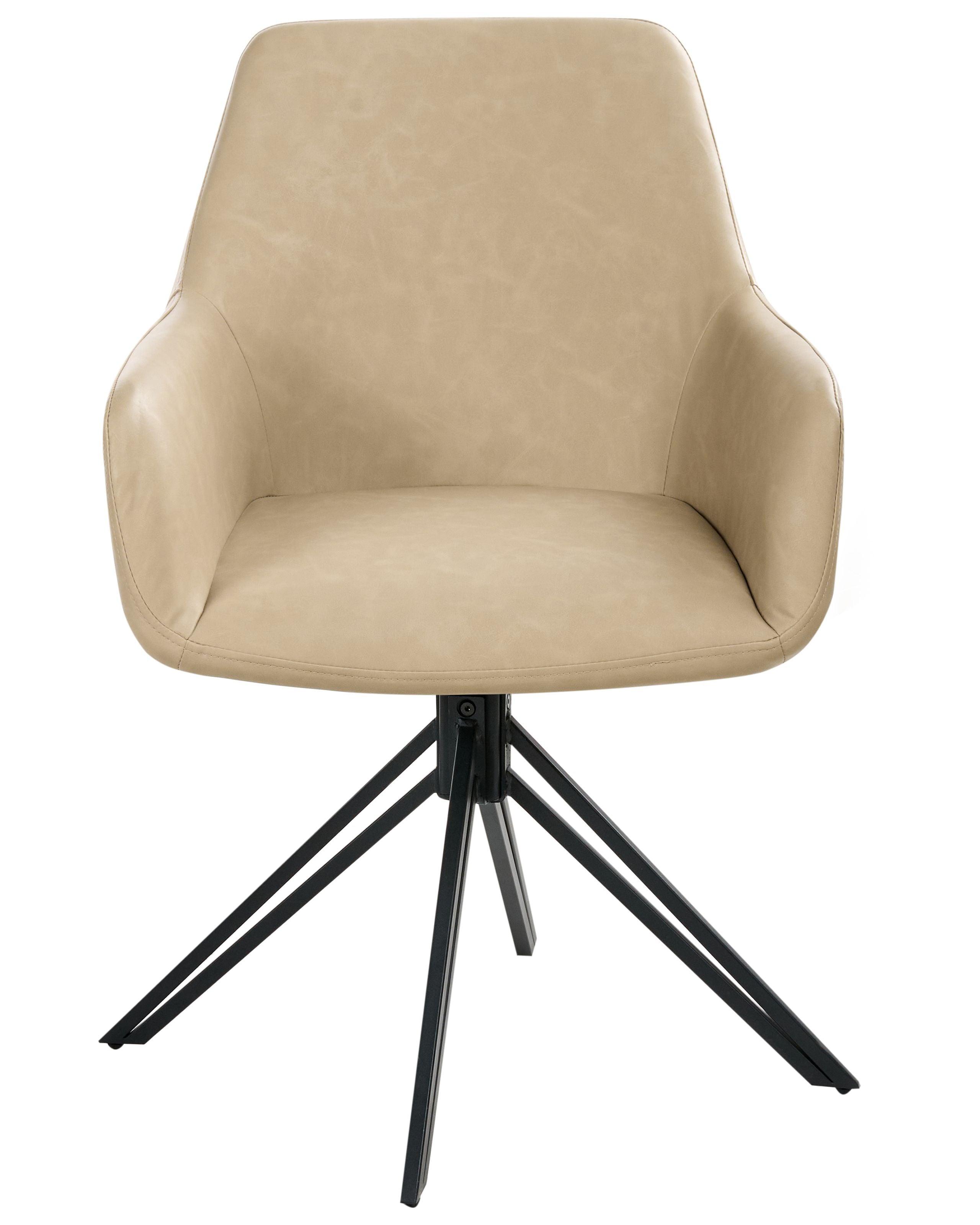 Beliani Esszimmerstuhl 2er Set aus Kunstleder Modern SANSARC  