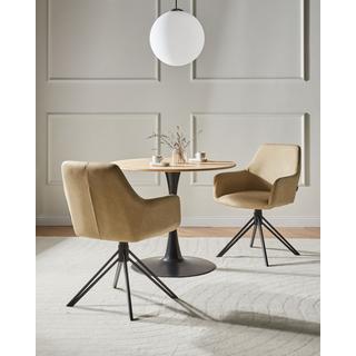 Beliani Esszimmerstuhl 2er Set aus Kunstleder Modern SANSARC  