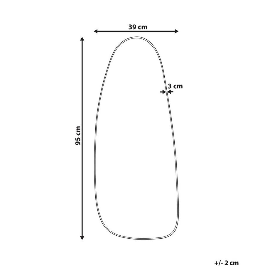Beliani Specchio en Ferro Minimalista CERGY  