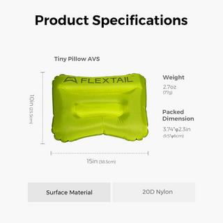Flextail TINY AVS Pillow Cuscino da Campeggio  