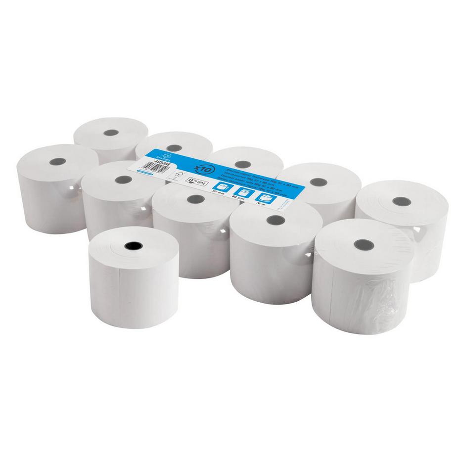Exacompta Bobine pour caisse et balance 57x80mm - 76m - 1 copia carta termica 55 gr - x 50  