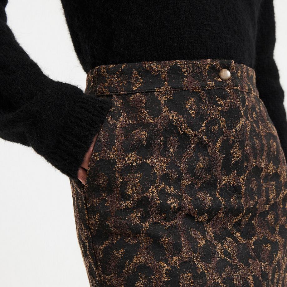 La Redoute Collections Gonna Dritta Corta Stampa Leopardata  