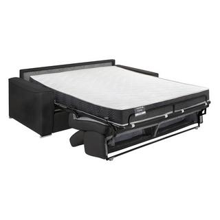 LINEA SOFA Canapé 3 places convertible express en tissu violet - couchage 140 cm - Matelas 18 cm avec mémoire de forme VIZIR  