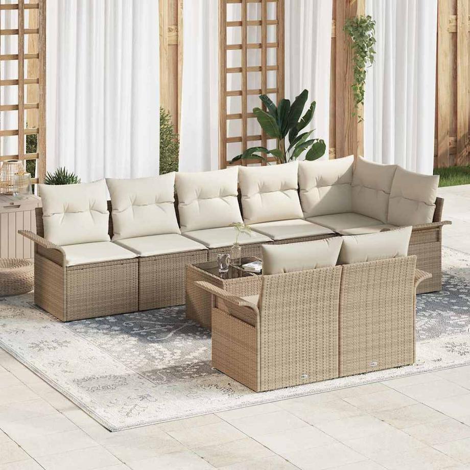 VidaXL Set Divano da Giardino Polyrattan  