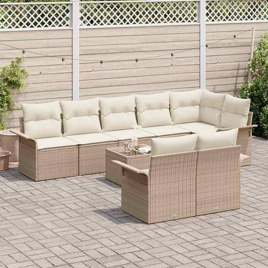 VidaXL Set Divano da Giardino Polyrattan  