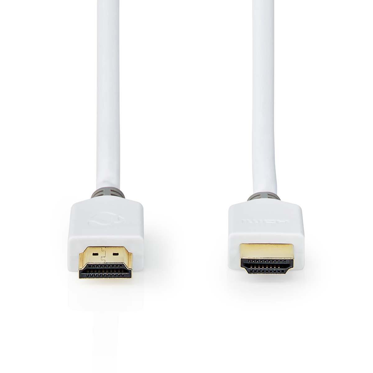 Nedis  Câble HDMI™ haute vitesse avec Ethernet | Connecteur HDMI™ | Connecteur HDMI™ | 4K@60Hz | ARC | 18 Gbps | 1,50 m | Rond | PVC | Blanc | Boîte 