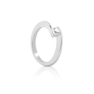 MUAU Schmuck  Solitaire Ring Diamant 0.30ct. Weissgold 750 