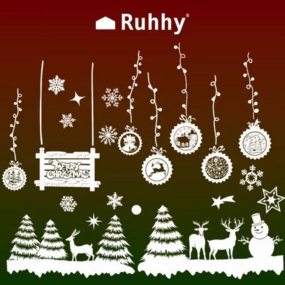 Ruhhy Autocollants de fenêtre de Noël Ruhhy 22253  