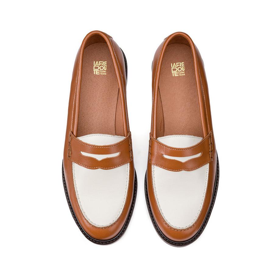 La Redoute Collections  Mocassins cuir bicolore 