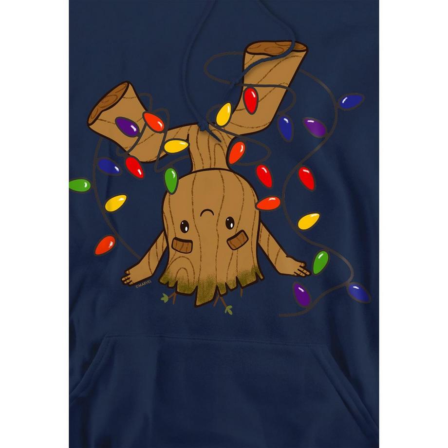 Guardians Of The Galaxy Felpa con cappuccio con grafica albero di Natale  
