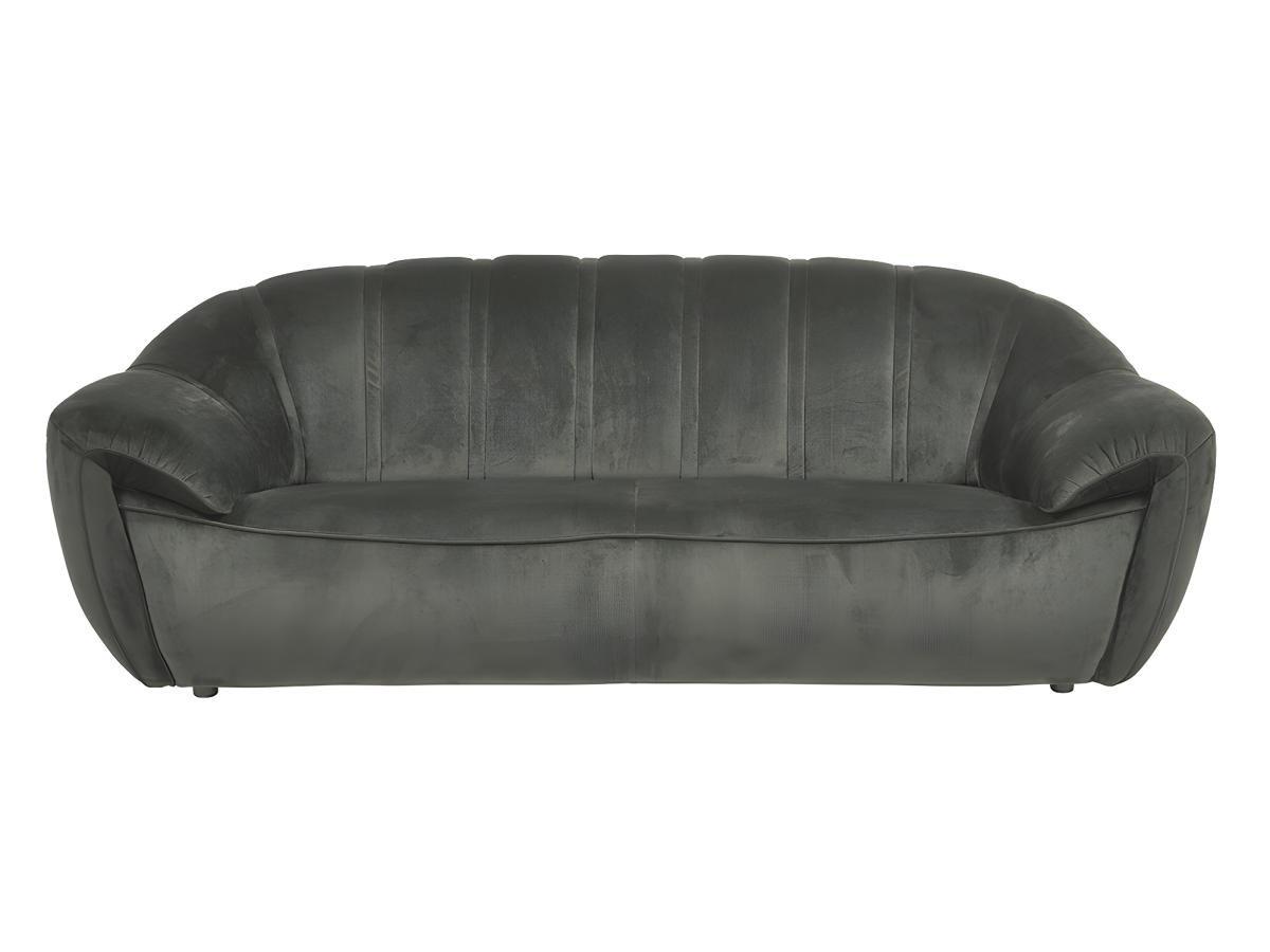 Vente-unique Sofa 3Sitzer Samt MALVITO  