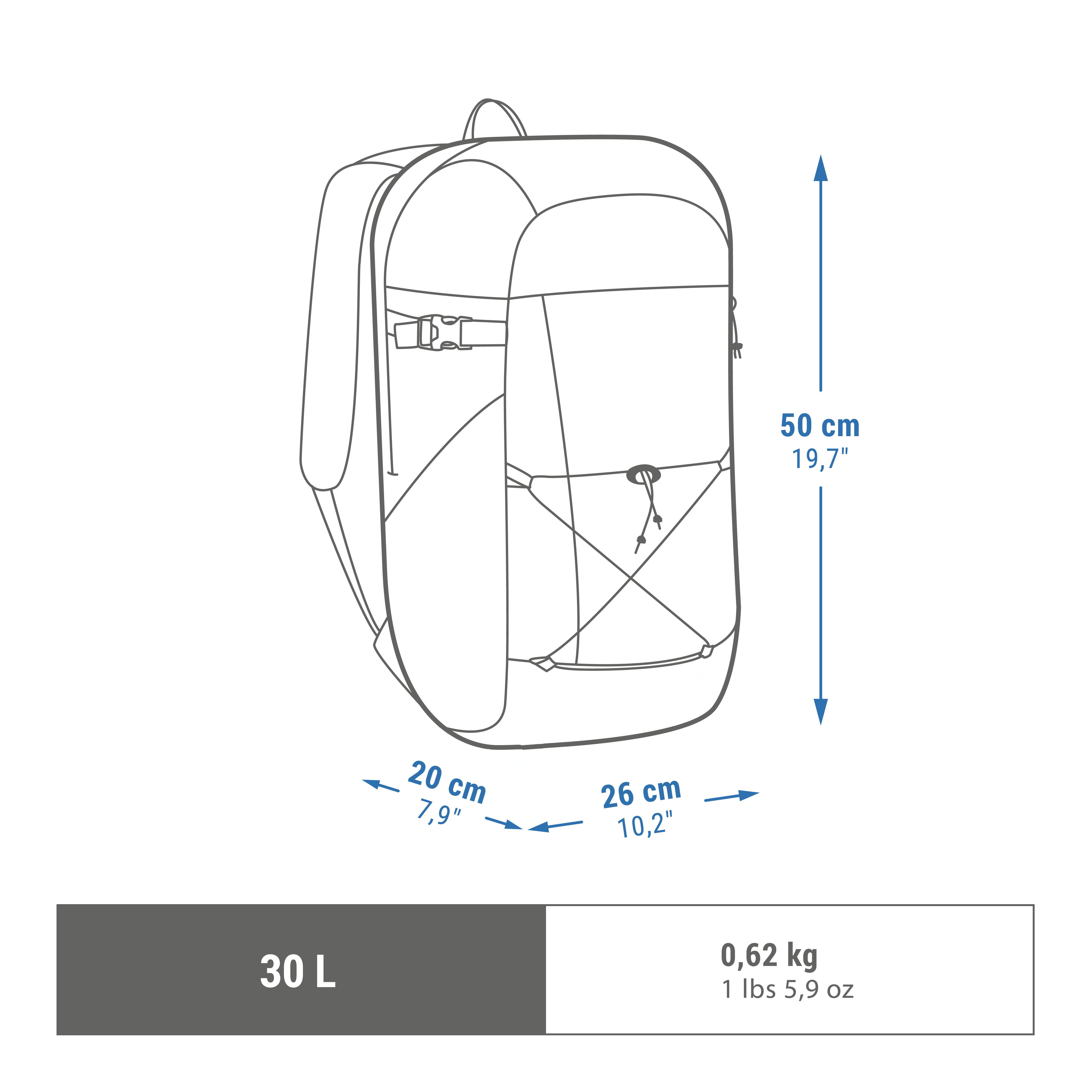 QUECHUA NH100 Arpenaz 30 L Sac à dos de randonnée  