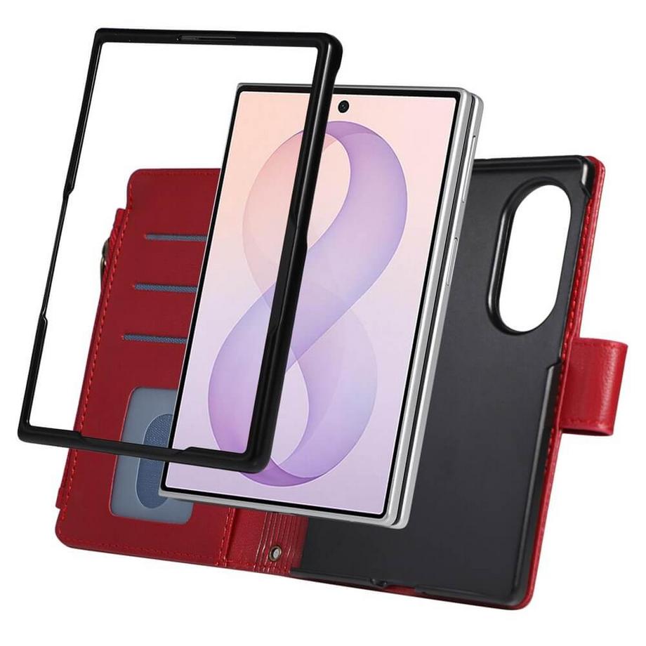 Cover-Discount  Galaxy Z Fold8 – Étui portefeuille avec bandoulière & dragonne 
