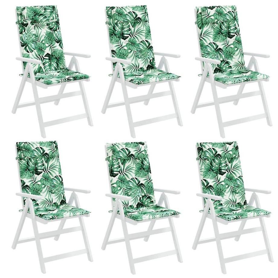VidaXL Coussin de chaise à dossier haut tissu  