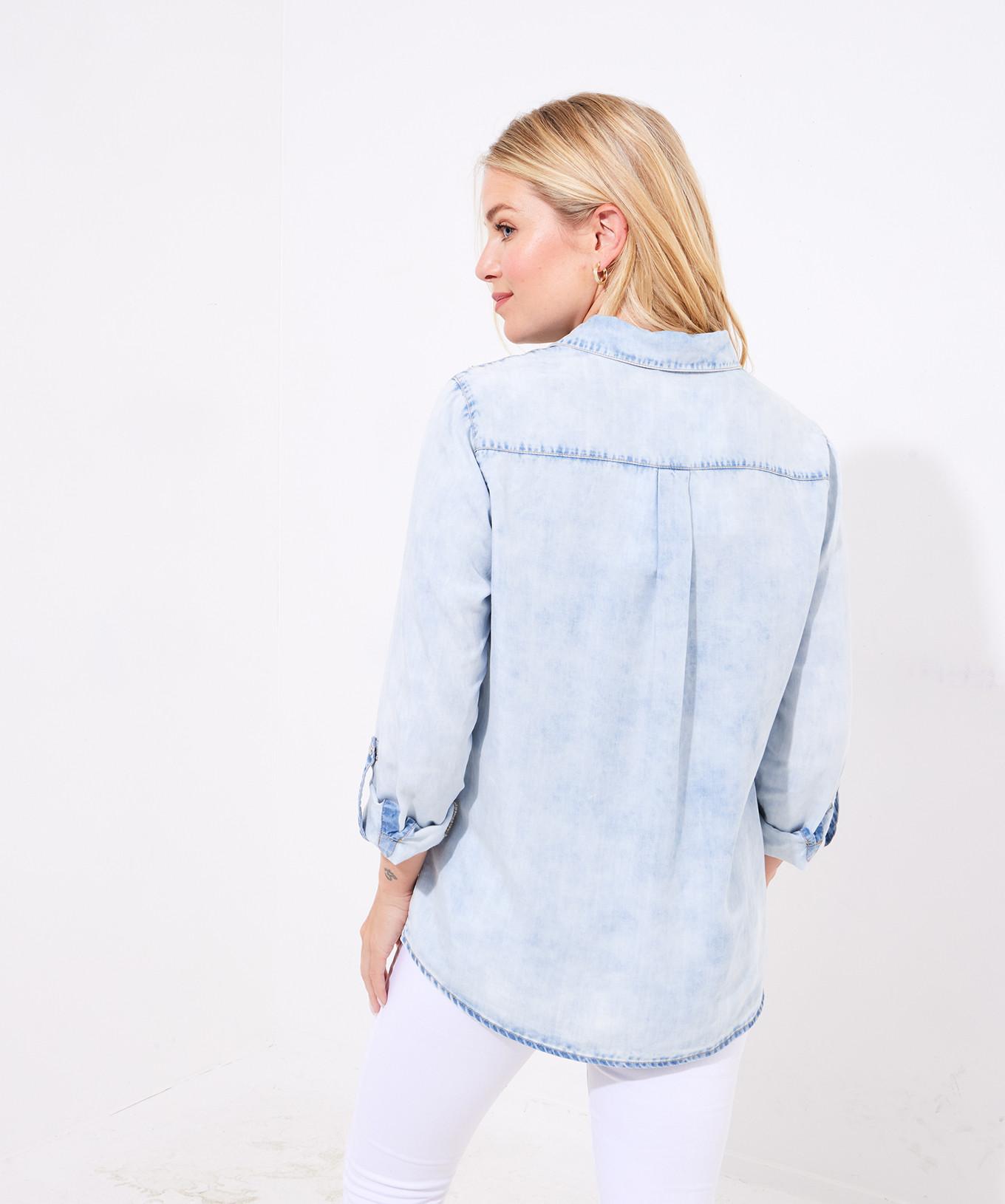 Joe Browns  Denim-Hemd mit Gänseblümchen-Stickerei 