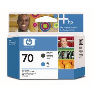Hewlett-Packard  HP Druckkopf 70 matt-schwarz/cyan C9404A DesignJet Z2100 