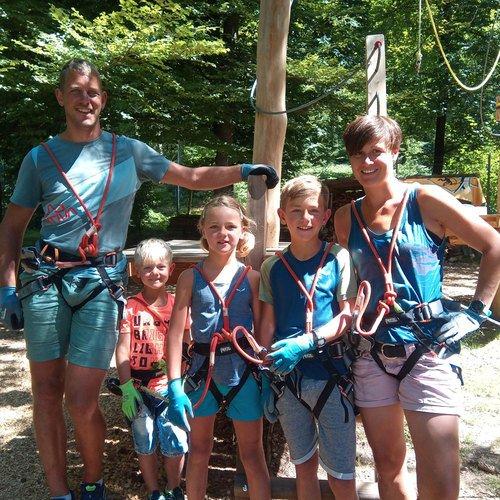 Geschenkidee  Seilpark mit der ganzen Familie Nähe Zürich 