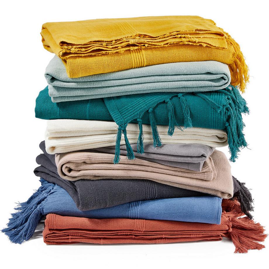 La Redoute Intérieurs Coperta Nedo Cotone con Frange  