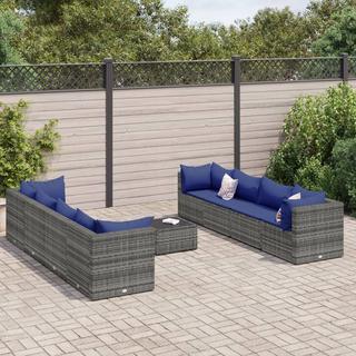 VidaXL set salotto da giardino Polirattan  