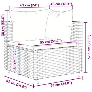 VidaXL set salotto da giardino Polirattan  