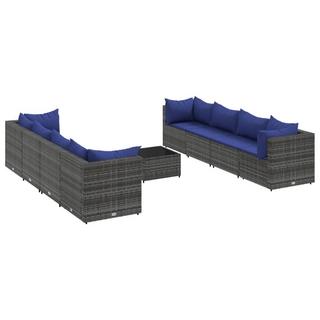 VidaXL set salotto da giardino Polirattan  