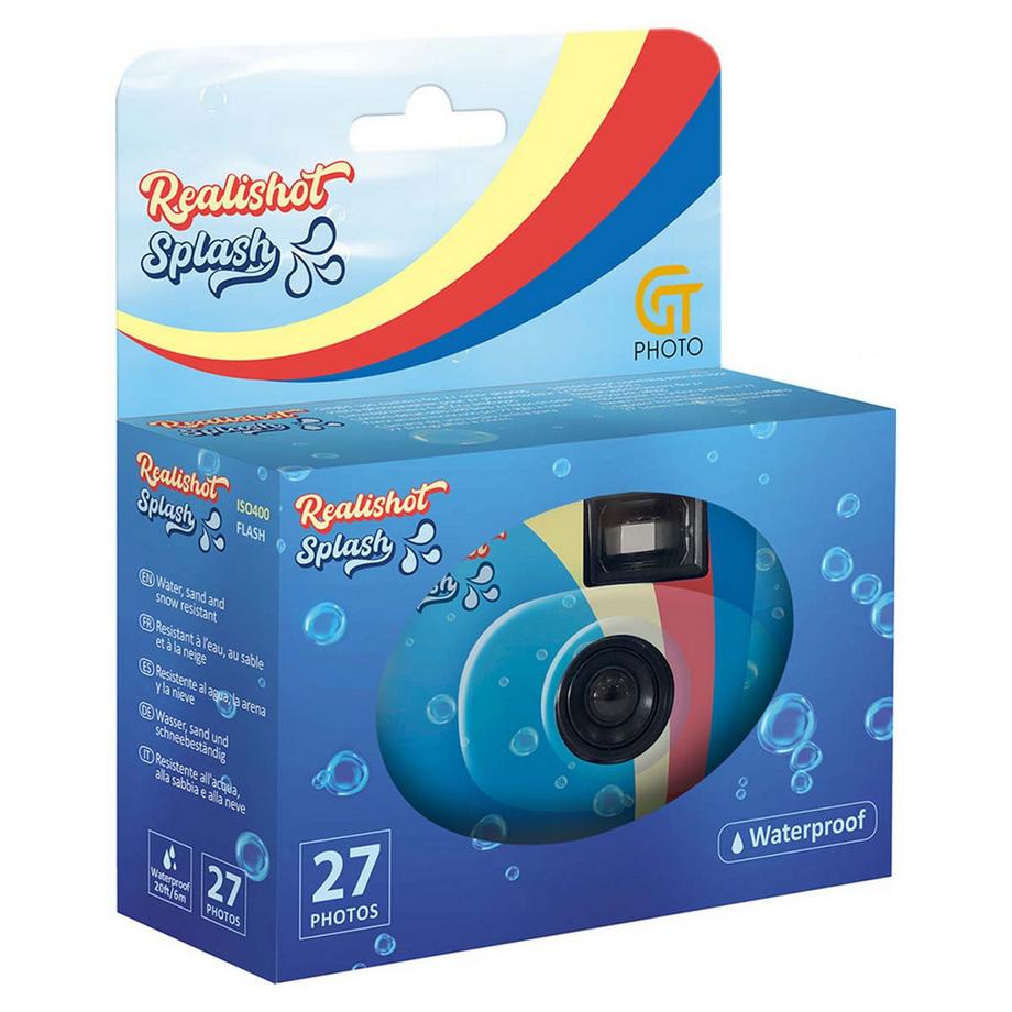 Gt Company  Fotocamera GT monouso resistente all'acqua 27 esposizioni ISO 400 
