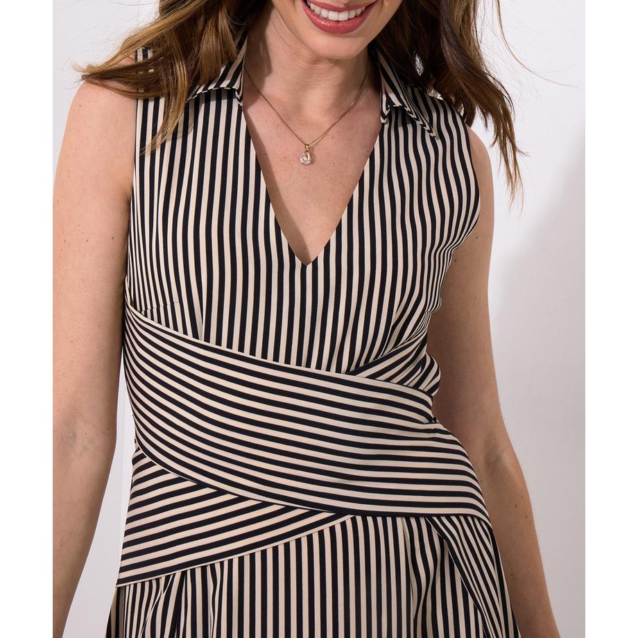 Joe Browns Robe Midi Rayée Monochrome  