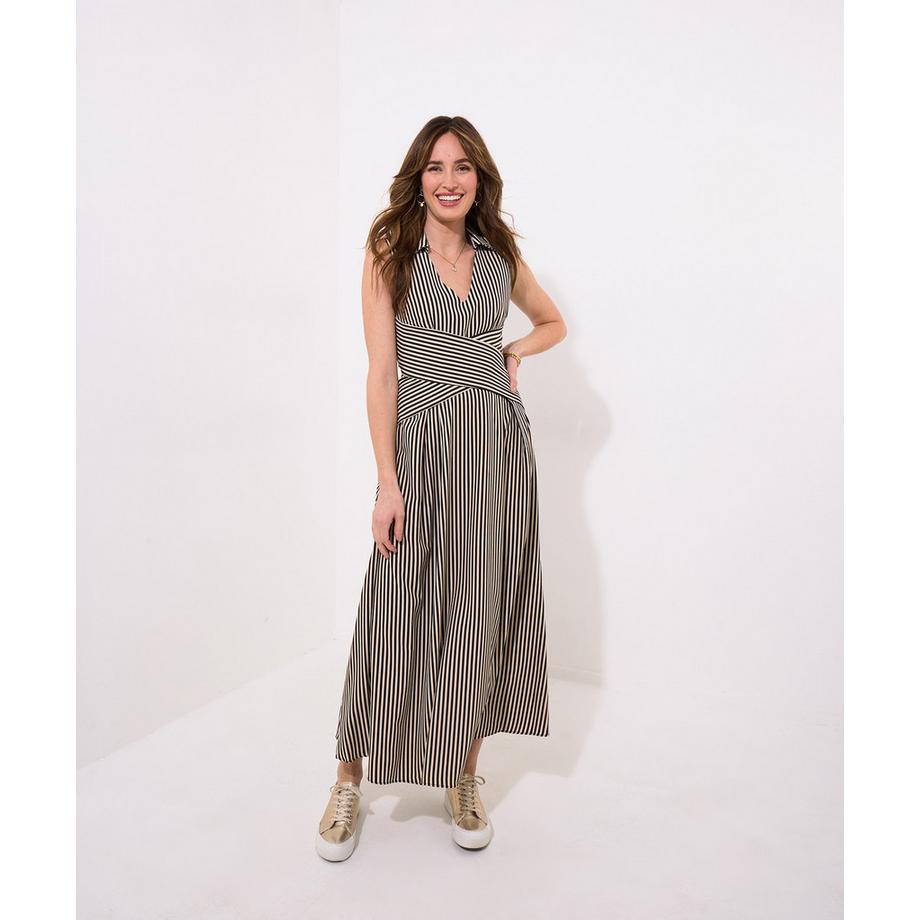 Joe Browns Robe Midi Rayée Monochrome  