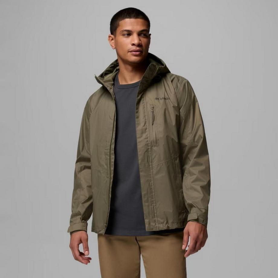 Wasserdichte Jacke mit Kapuze Columbia für Männer Stone Green