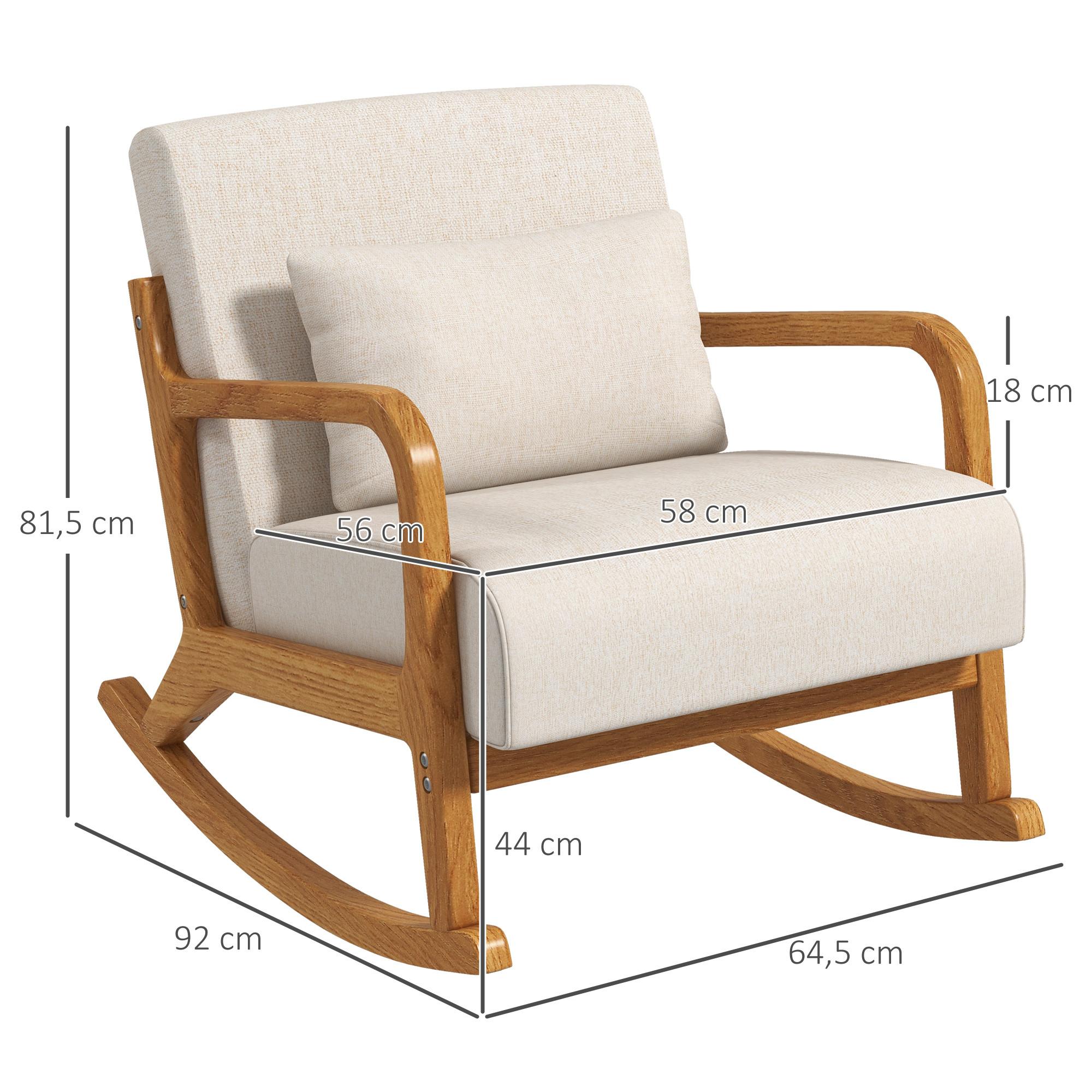 HOMCOM Fauteuil à bascule  