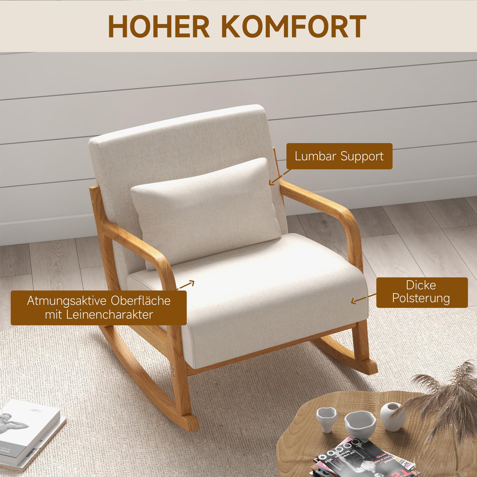 HOMCOM Fauteuil à bascule  