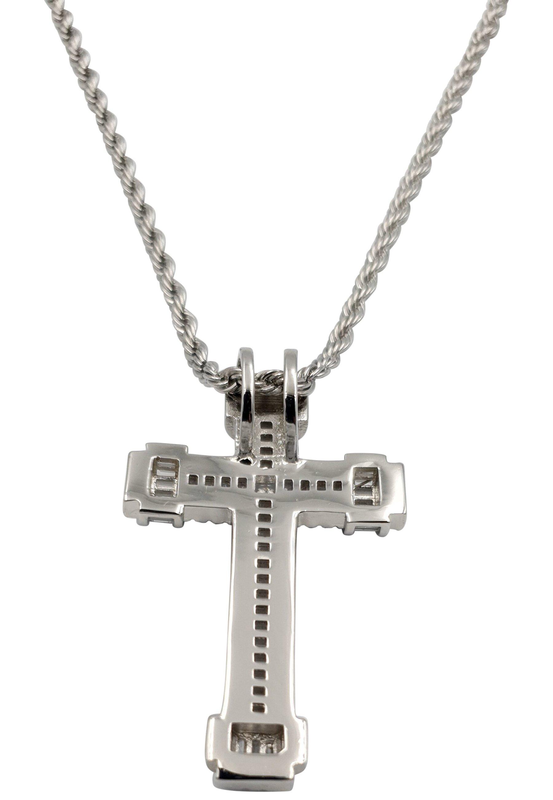 HEBE JEWELS  Chaîne croix en zirconium, HIP-HOP-STYLE 
