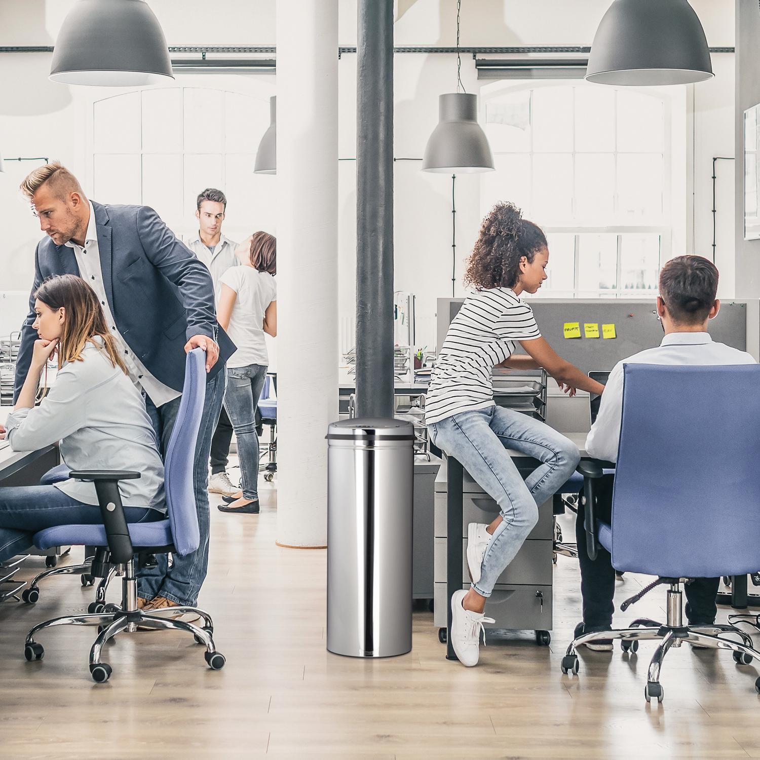 Northix Abfalleimer Mülleimer Papierkorb Metall Müll Lagerung  