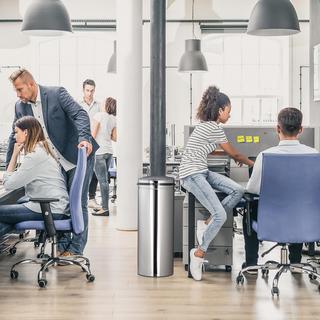 Northix Abfalleimer Mülleimer Papierkorb Metall Müll Lagerung  