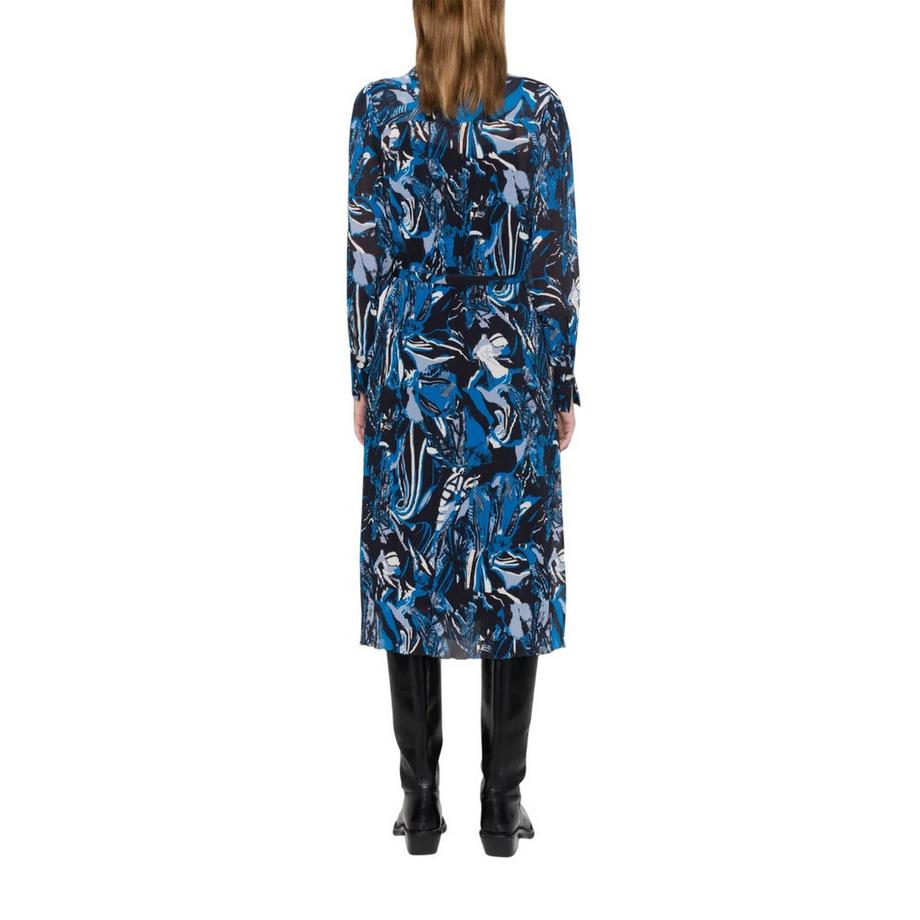 BOSS  Robe Chemisier Milongue Motiftyle Plissé Daplisa 