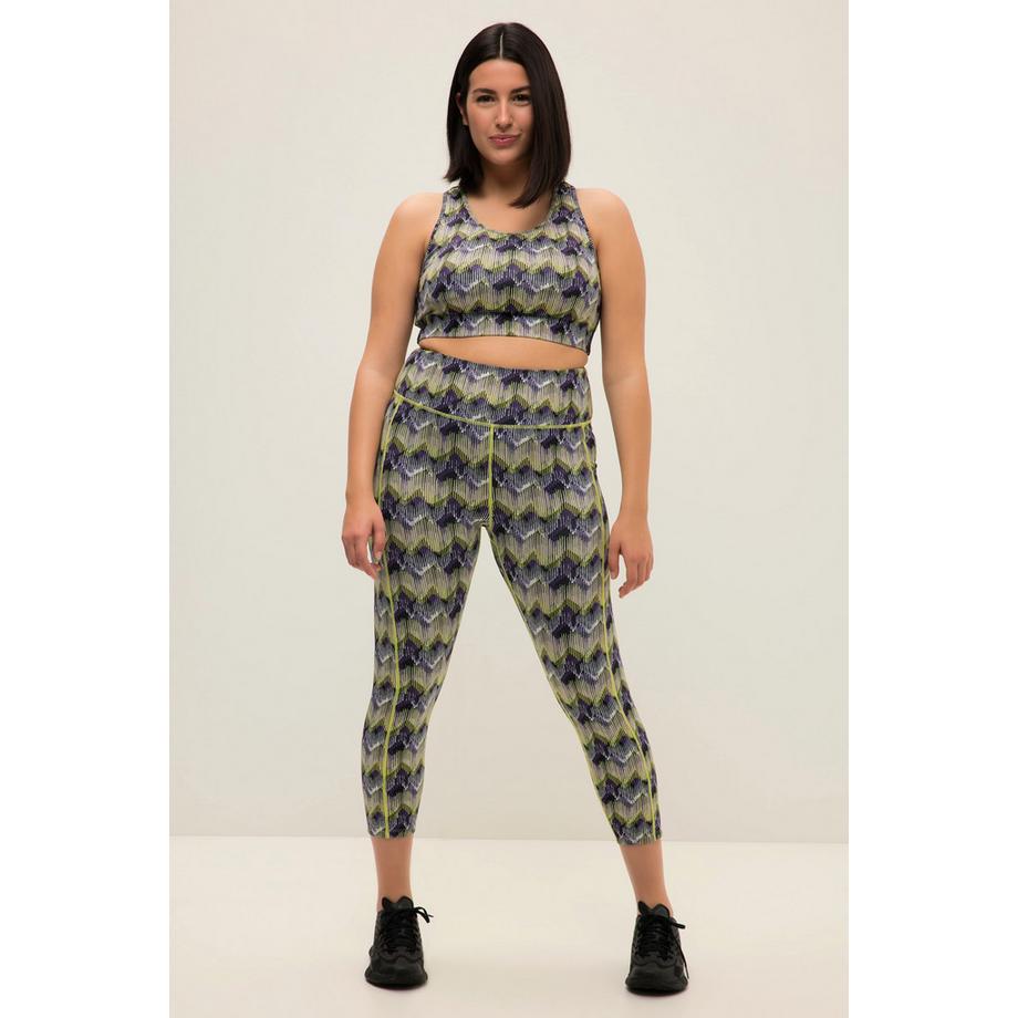 Studio Untold High Waist Allover Print Knöchellange Sport-Tights mit seitlicher Tasche  