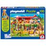 Schmidt  Puzzle Bauernhof inkl. Playmobil-Figur (100Teile) 