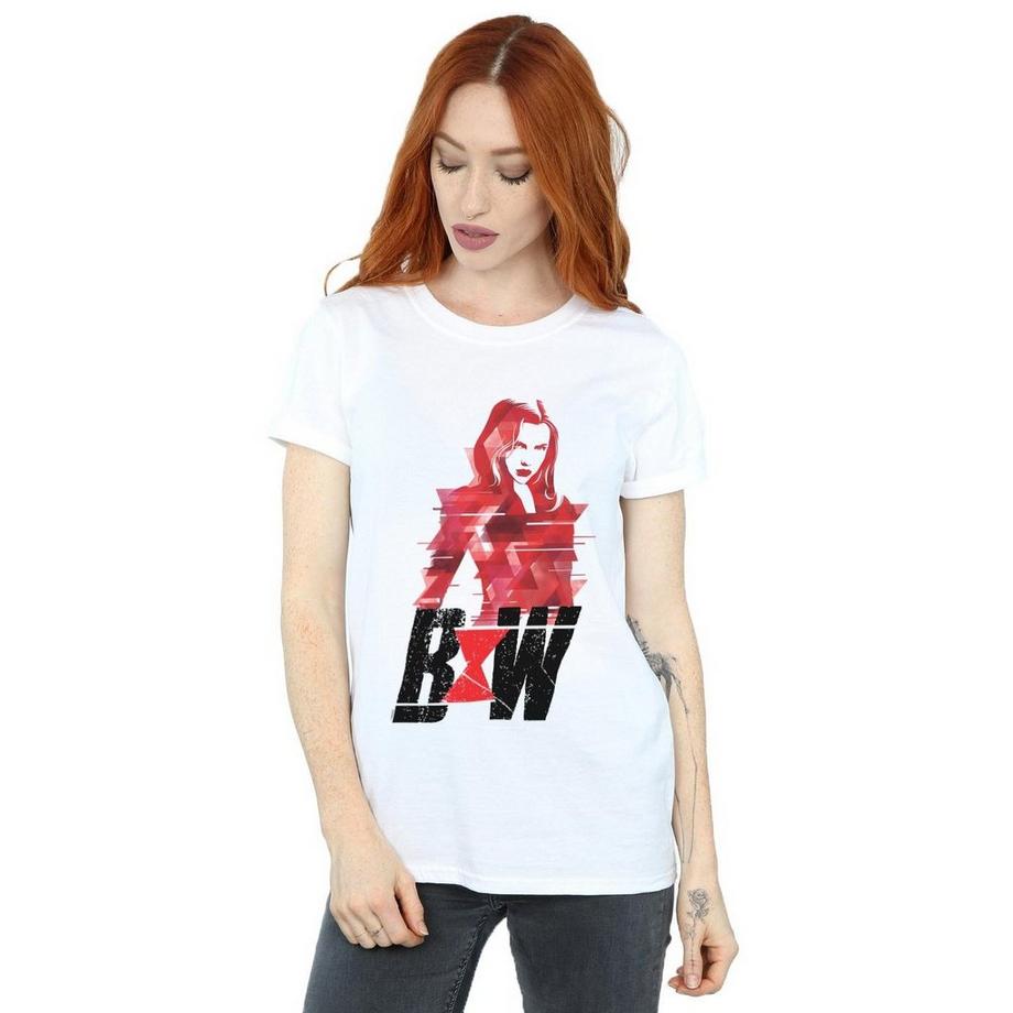 MARVEL Black Widow T-Shirt Stampa Geometrica  