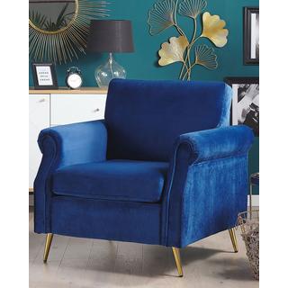 Beliani Fauteuil en Velours Glamour VIETAS  