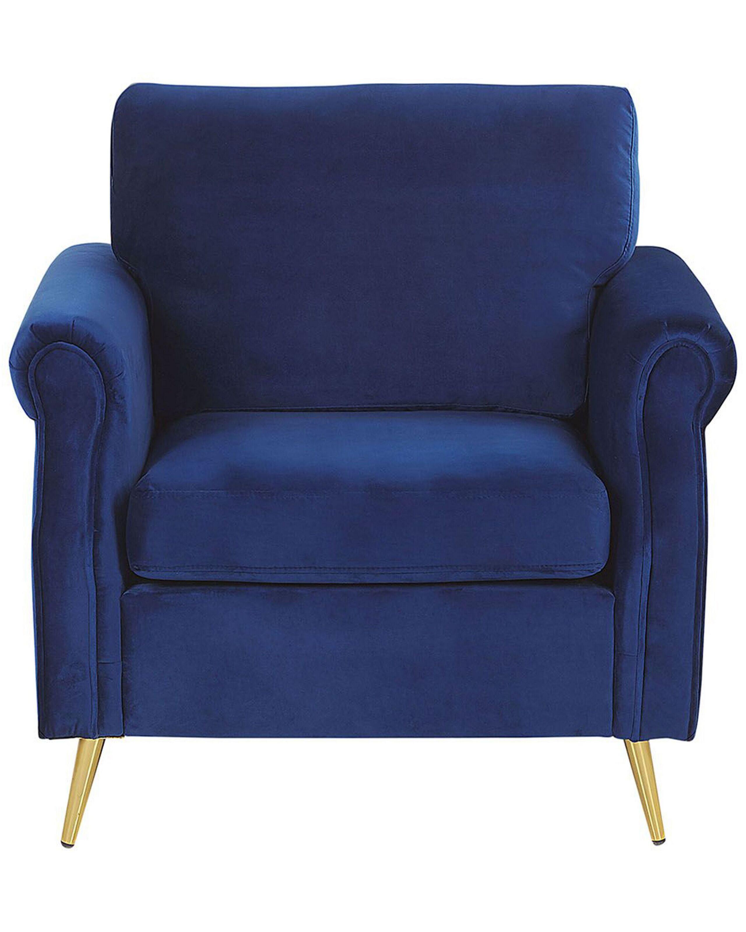 Beliani Fauteuil en Velours Glamour VIETAS  