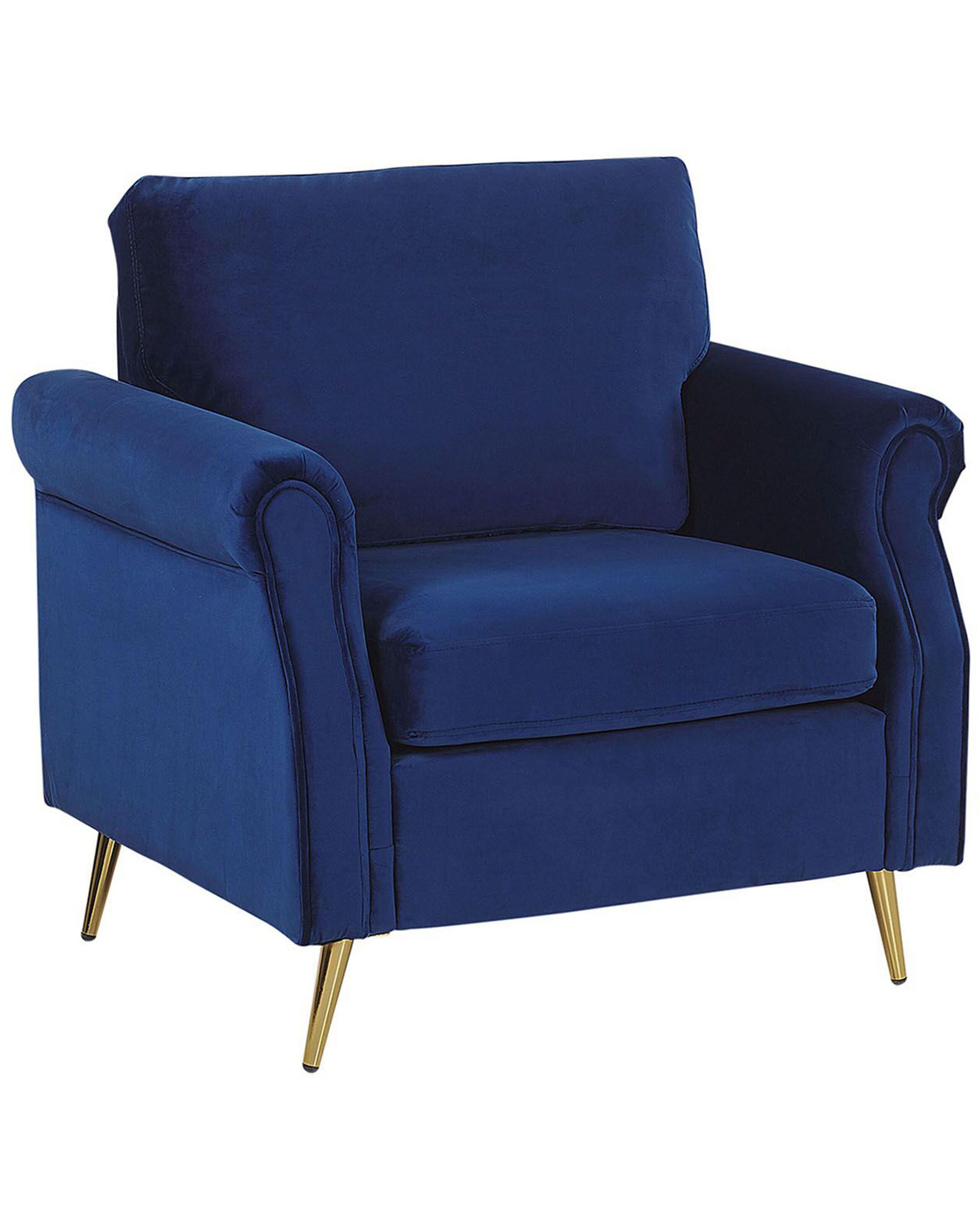 Beliani Fauteuil en Velours Glamour VIETAS  