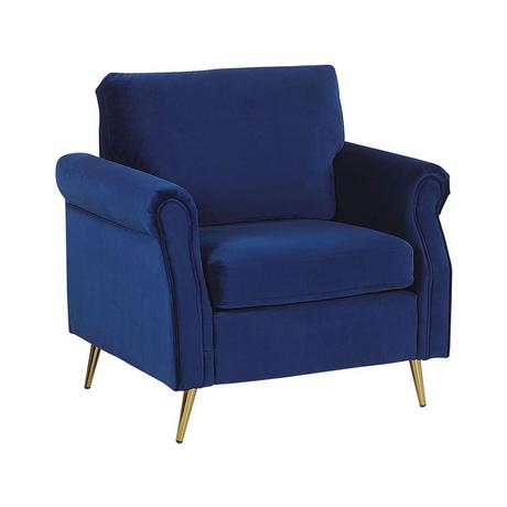 Beliani Fauteuil en Velours Glamour VIETAS  